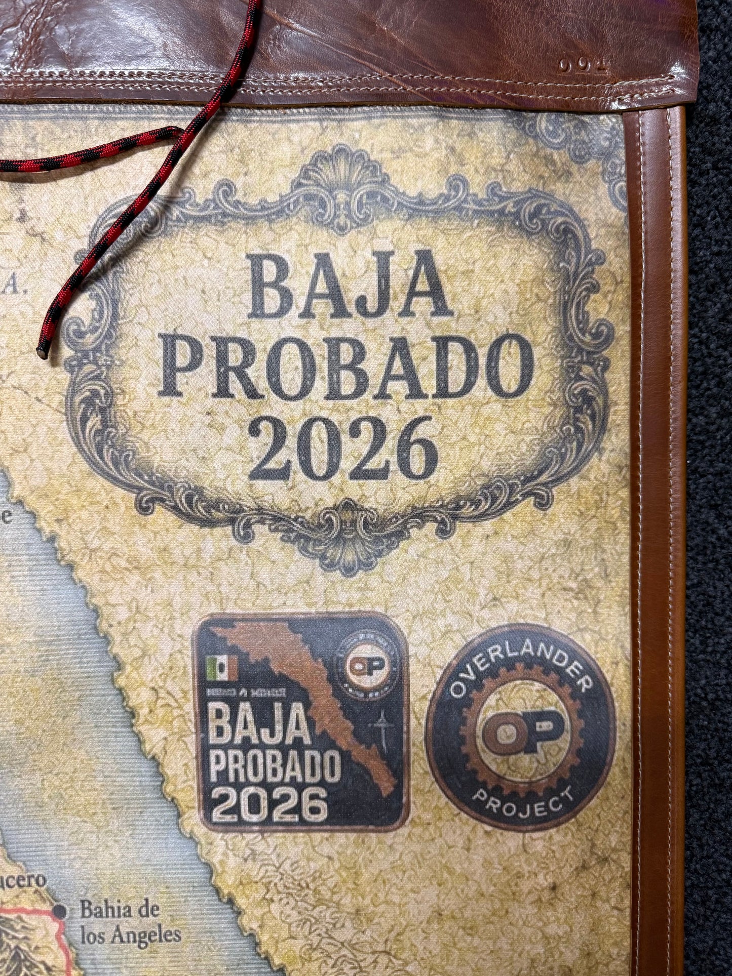 Baja Probado 2026 — Handcrafted Leather Expedition Map