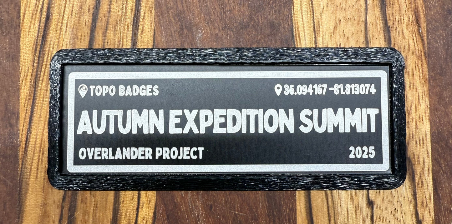 Topo Badge - Autumn Expedition Summit 2025