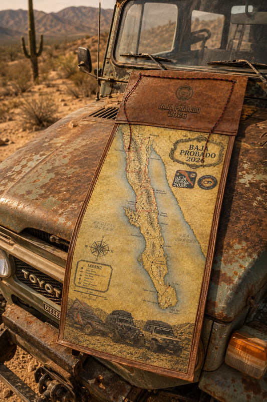 Baja Probado 2026 — Handcrafted Leather Expedition Map