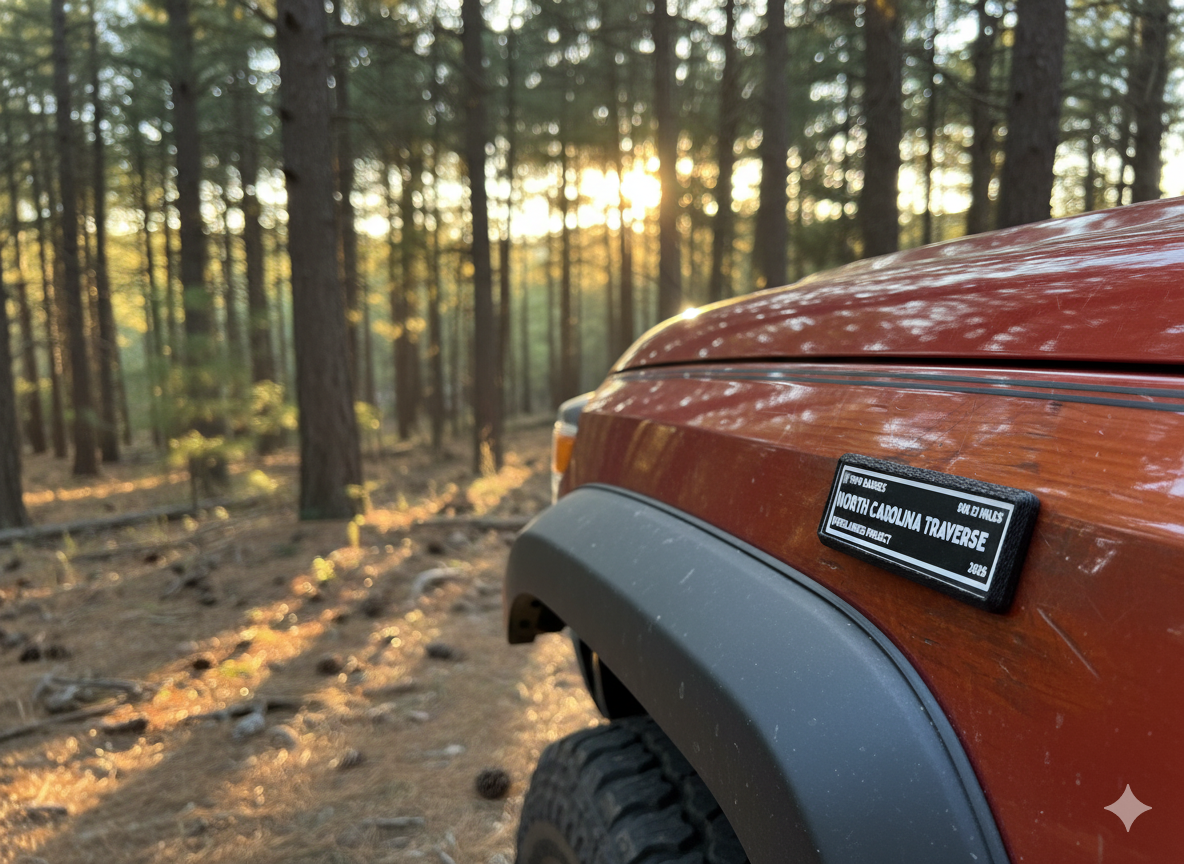North Carolina Traverse - Overland Route