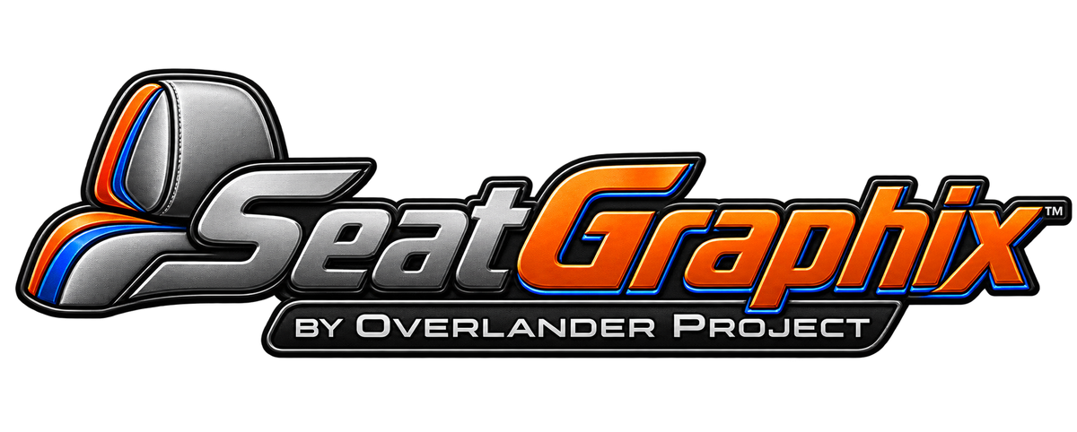 Seat Graphix™   Headrest Graphics for your ride- Sold as a pair